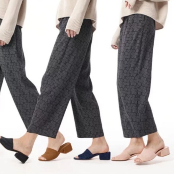 slide block heel sandals